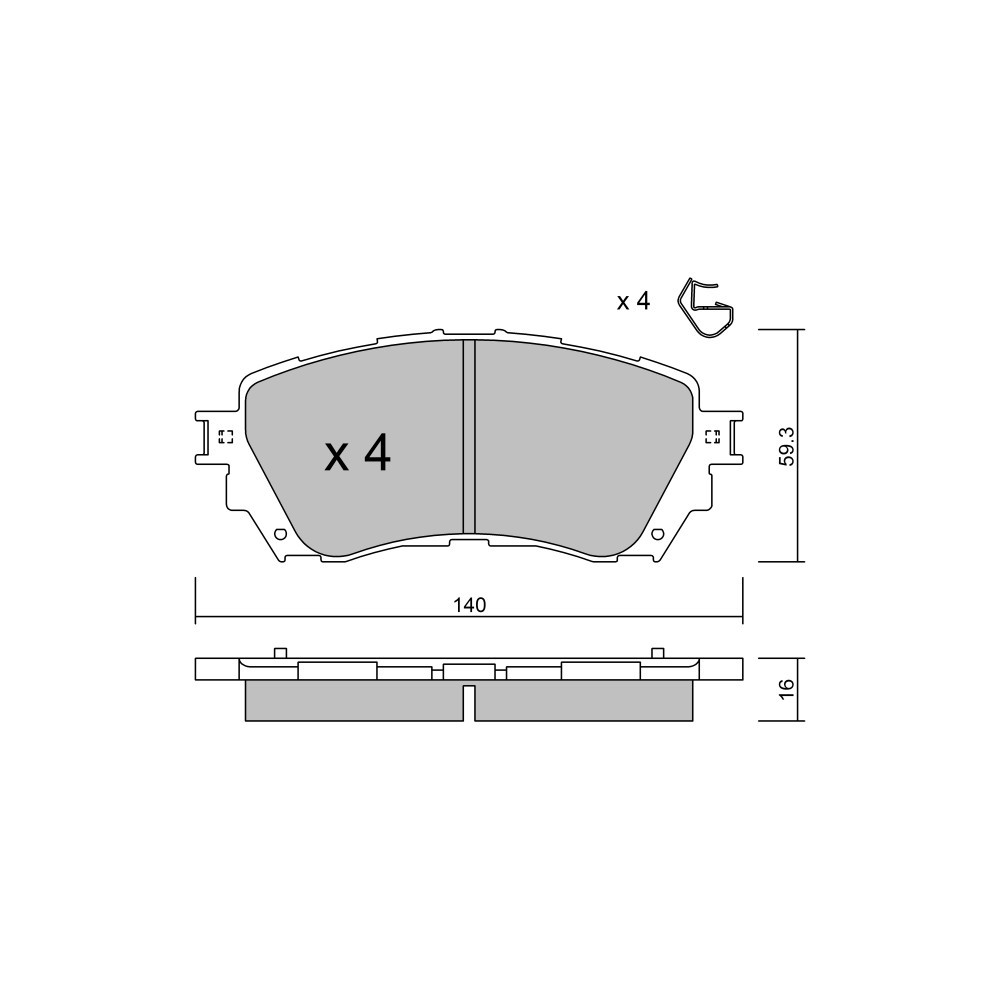 Pastiglie freno anteriori GT2i Club per MAZDA 6 III SW (GJ, GL) / Atenza 2.5 232cv 2012-08-01- - GT-PC10100 - 3666618579771
