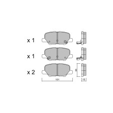 Plaquettes de frein GT2i Club Arrière pour MAZDA 6 III SW (GJ, GL) / Atenza 2.5 232cv 2012-08-01-