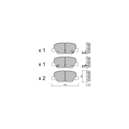 Plaquettes de frein GT2i Club Arrière pour MAZDA 6 III SW (GJ, GL) / Atenza 2.5 232cv 2012-08-01-
