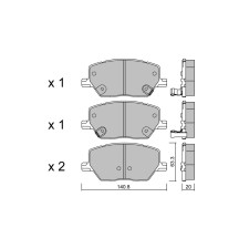 Pastiglie freno anteriori GT2i Club per ALFA ROMEO Tonale (965_) 2.0 268cv 2022-03-01-