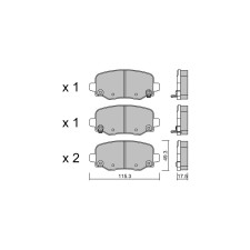 Plaquettes de frein GT2i Club Arrière pour ALFA ROMEO Tonale (965_) 2.0 268cv 2022-03-01-