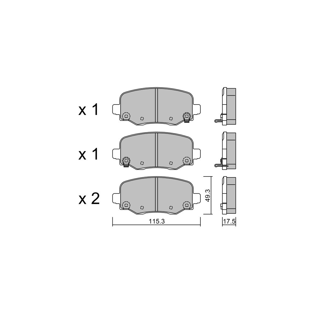 GT2i Club Rear brake pads for ALFA ROMEO Tonale (965_) 2.0 268cv 2022-03-01- - GT-PC10181 - 3666618579863