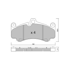 GT2i Club Front brake pads for PORSCHE 911 (997) 3.6 GT3 2006-12 - Brake calipers Brembo