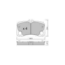 Plaquettes de frein GT2i Club Arrière pour PORSCHE 911 (997) 3.6 GT3 2006-12 - Etriers de frein Brembo