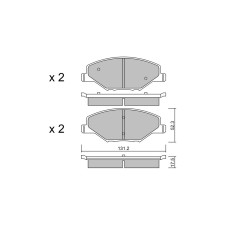 GT2i Club Front brake pads for VOLKSWAGEN Polo VI (6R1, 6C1) 1.6 i-DTEC (FK3) 120cv 2009-03-01-