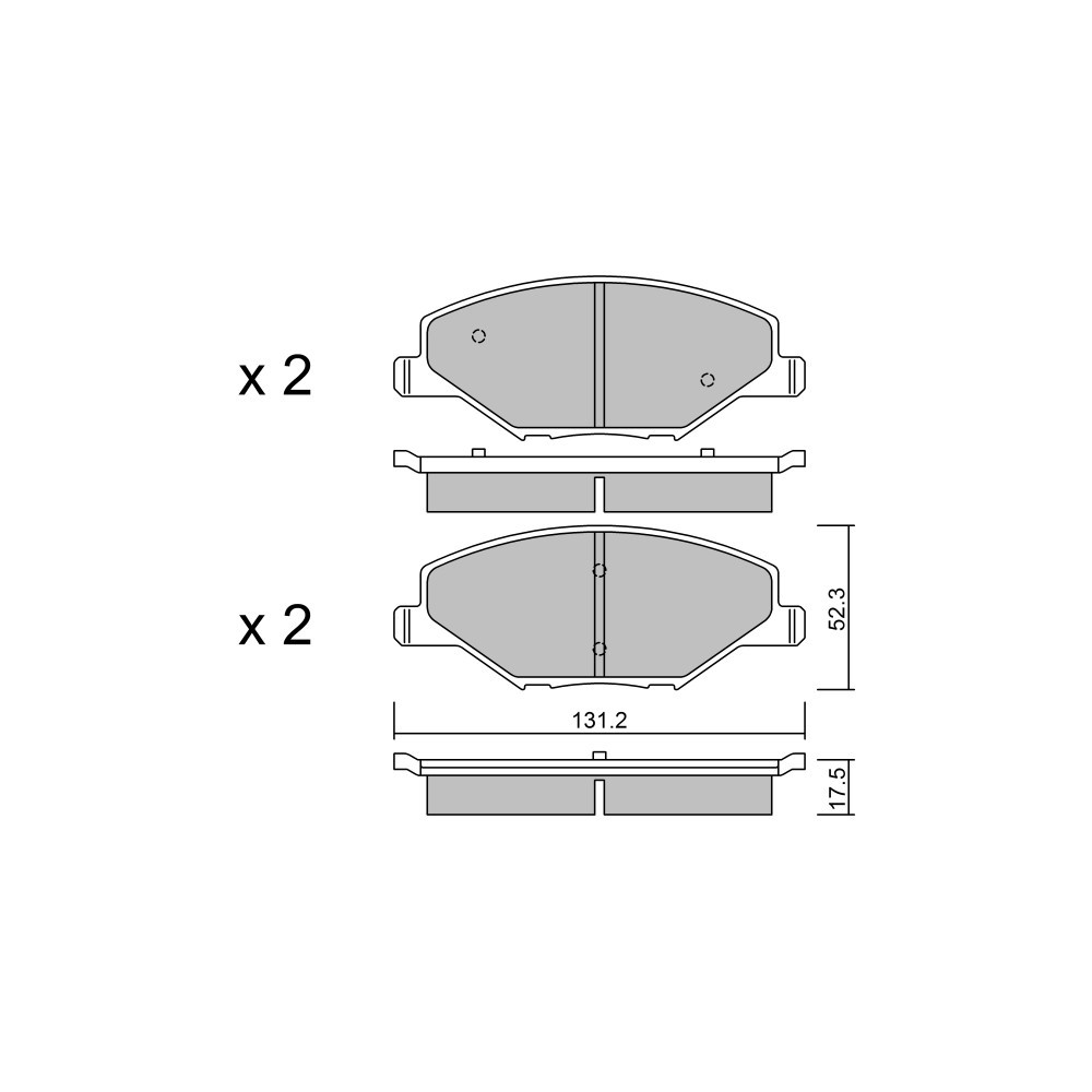 GT2i Club Front brake pads for VOLKSWAGEN Polo VI (6R1, 6C1) 1.6 i-DTEC (FK3) 120cv 2009-03-01- - GT-PC10300 - 3666618579924