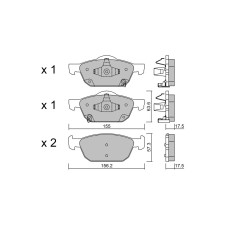 GT2i Club Front brake pads for HONDA Civic X Sedan (FC_) 1.5 Si (FC1) 209cv 2015-09-01-
