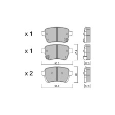 Pastiglie freno posteriori GT2i Club per OPEL Corsa E (X15) 1.6 Turbo (08, 68) 207cv 2014-09-01-