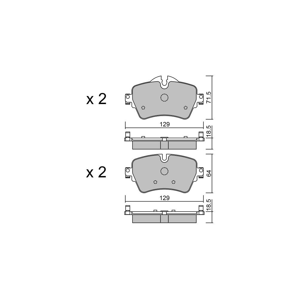 GT2i Club Front brake pads for BMW 2 II Coupe (G42) 230 i 245cv 2021-08-01- - GT-PC10370 - 3666618579986