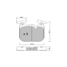 Bremsbeläge GT2i Club Avant für BMW i8 (I12) hybrid 374cv 2014-03-01-2020-06-01