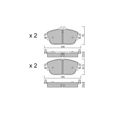 Pastiglie freno anteriori GT2i Club per MERCEDES BENZ Classe E V (W213) E 220 d 4-matic (238.315) 195cv 2016-01-01-