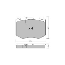 Pastiglie freno anteriori GT2i Club per MERCEDES BENZ Classe C IV (W205) C 450 AMG 4-matic (205.064) 368cv 2013-12-01-
