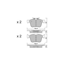 GT2i Club Rear brake pads for MERCEDES BENZ Classe C IV (W205) C 450 AMG 4-matic (205.064) 368cv 2013-12-01-
