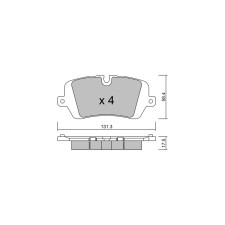 GT2i Club Rear brake pads for LAND ROVER Range Rover Sport II (L494) 5.0 4x4 576cv 2013-04-01-