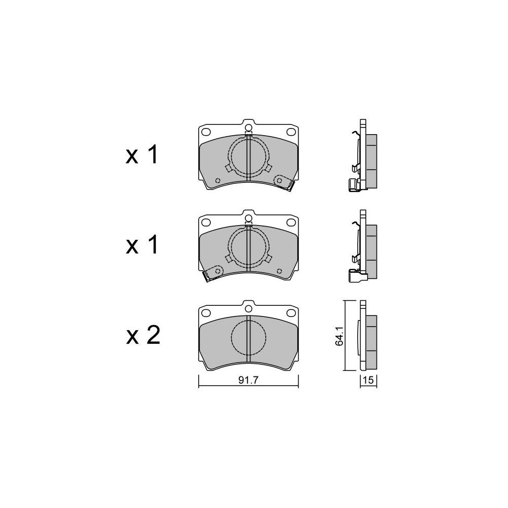 Bremsbeläge GT2i Club Avant für MAZDA 323 III Hatchback (BF) / Familia 2.4 16V 202cv 1985-08-01-2004-07-01 - GT-PC1050 - 3666618580128