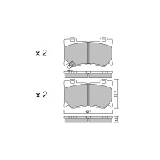 Plaquettes de frein GT2i Club Avant pour INFINITI QX70 50 AWD 431cv 2013-08-01-