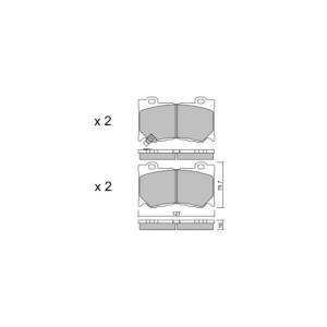 Bremsbeläge GT2i Club Avant für INFINITI QX70 50 AWD 431cv 2013-08-01-