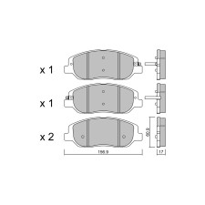 Plaquettes de frein GT2i Club Avant pour HYUNDAI Grand Santa Fe/ Maxcruz 3.3 GDi 4WD 294cv 2013-01-01-