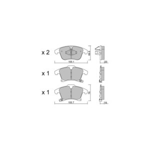 Plaquettes de frein GT2i Club Avant pour FORD Mondeo V Sedan (CD) / Fusion 2.0 EcoBoost 4x4 244cv 2012-09-01-