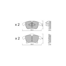 Plaquettes de frein GT2i Club Avant pour FORD Mondeo V Sedan (CD) / Fusion 2.0 EcoBoost 4x4 244cv 2012-09-01-