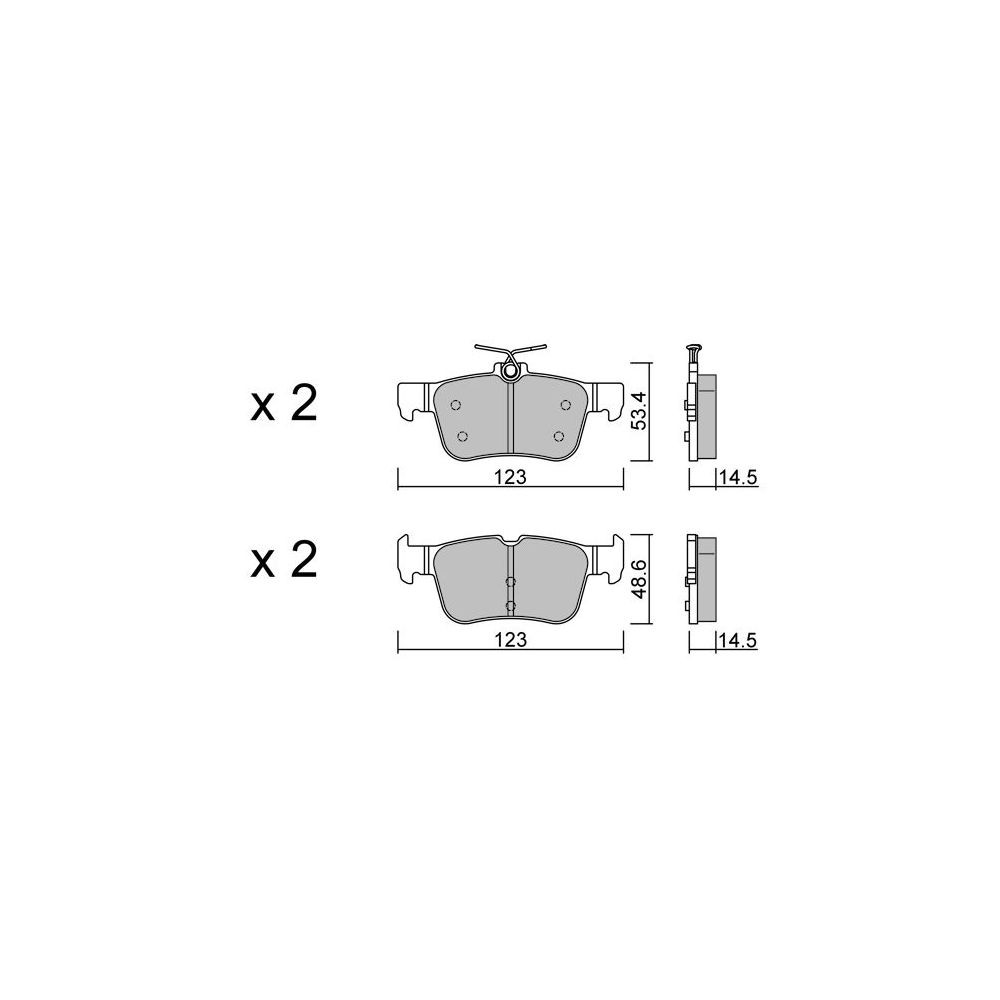 GT2i Club Rear brake pads for FORD Focus IV (HN) 2.3 ST EcoBoost 281cv 2018-01-01- - GT-PC10642 - 3666618580296