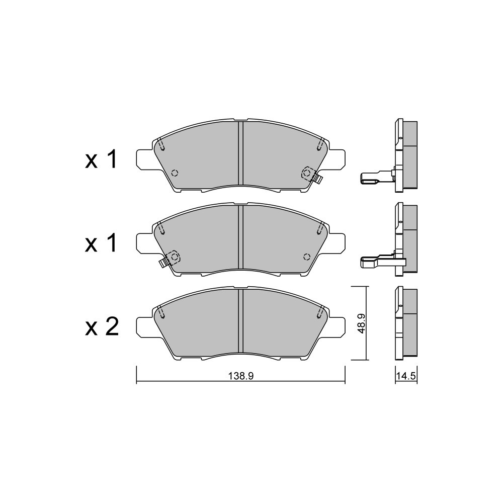 GT2i Club Front brake pads for NISSAN Note II (E12) 1.6 NISMO S 141cv 2012-08-01- - GT-PC10790 - 3666618580388