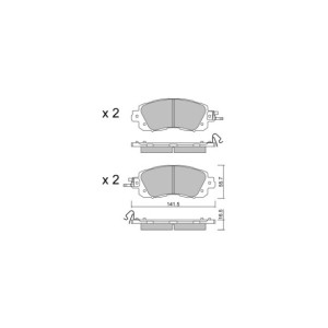 Pastiglie freno anteriori GT2i Club per NISSAN Leaf (ZE0) Electric 150cv 2010-11-01-2017-12-01