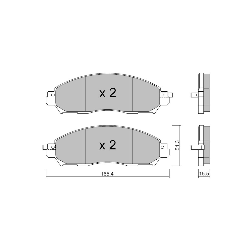 Plaquettes de frein GT2i Club Avant pour NISSAN Leaf (ZE1) Electric 218cv 2017-08-01- - GT-PC10811 - 3666618580401