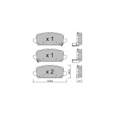GT2i Club Rear brake pads for HONDA HR-V II (RU) 1.5 i-VTEC (RU1) 183cv 2014-11-01-