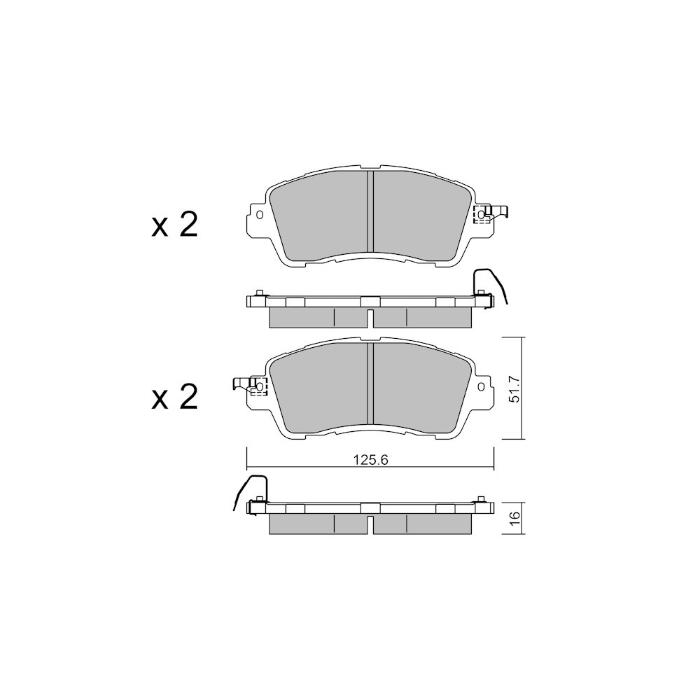 Plaquettes de frein GT2i Club Avant pour MAZDA 2 III Sedan (DL) 1.4 (348) 162cv 2015-01-01- - GT-PC10850 - 3666618580449
