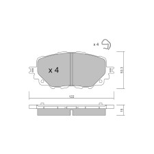 Plaquettes de frein GT2i Club Avant pour MAZDA MX-5 IV (ND) 1.5i 16V, 2.0i 16V 2015-  Etriers de frein Advics