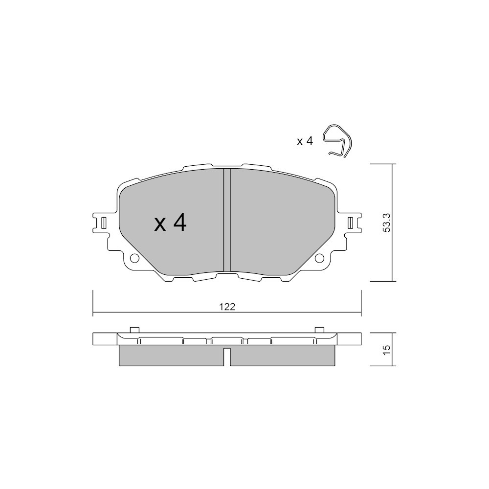 GT2i Club Front brake pads for MAZDA MX-5 IV (ND) 1.5i 16V, 2.0i 16V 2015-  Brake calipers Advics - GT-PC10860 - 3666618580456
