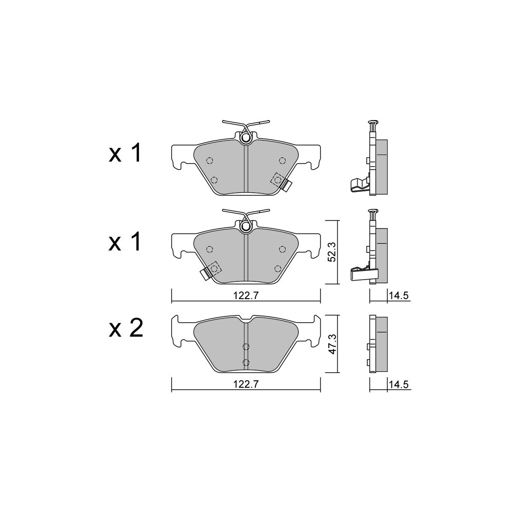 GT2i Club Rear brake pads for SUBARU Levorg 2.0 AWD 301cv 2015-03-01- - GT-PC10870 - 3666618580463