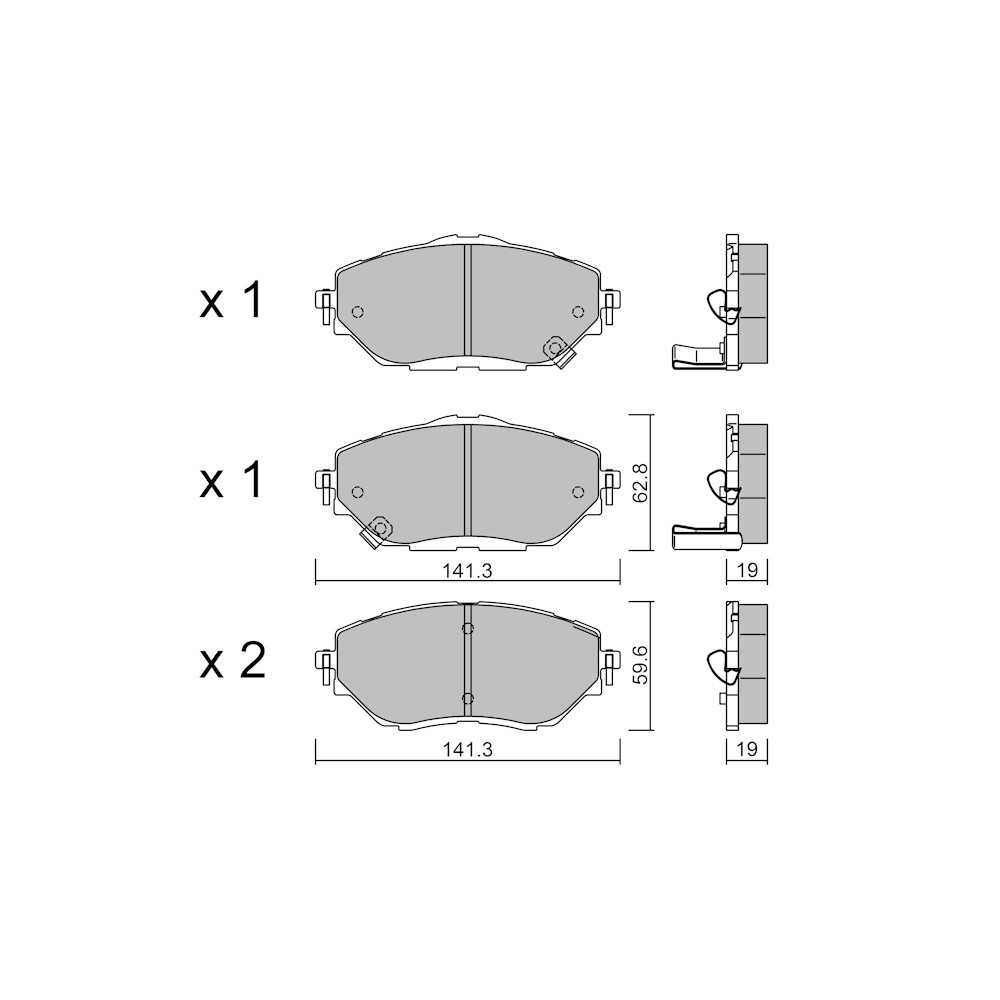 GT2i Club Front brake pads for TOYOTA C-HR II (_X2_, _H2_) 200t (AGL20_) 238cv 2023-10-01- - GT-PC10880 - 3666618580470