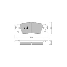 GT2i Club Rear brake pads for LEXUS RX IV (_L2_) 450h AWD (GYL25_) 313cv 2015-10-01-