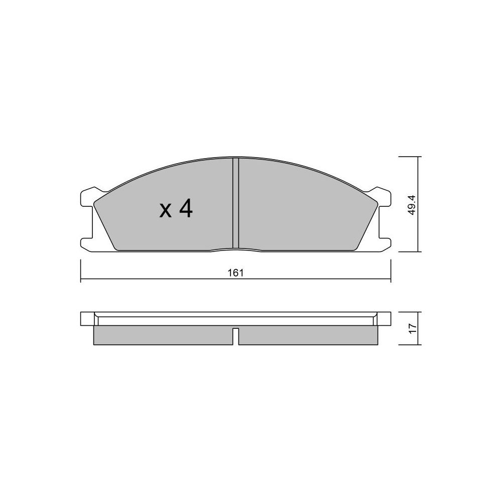 GT2i Club Front brake pads for NISSAN Terrano I (WD21)/ Pathfinder 3.0 i 4WD 149cv 1986-01-01-1996-02-01 - GT-PC1090 - 3666618580494