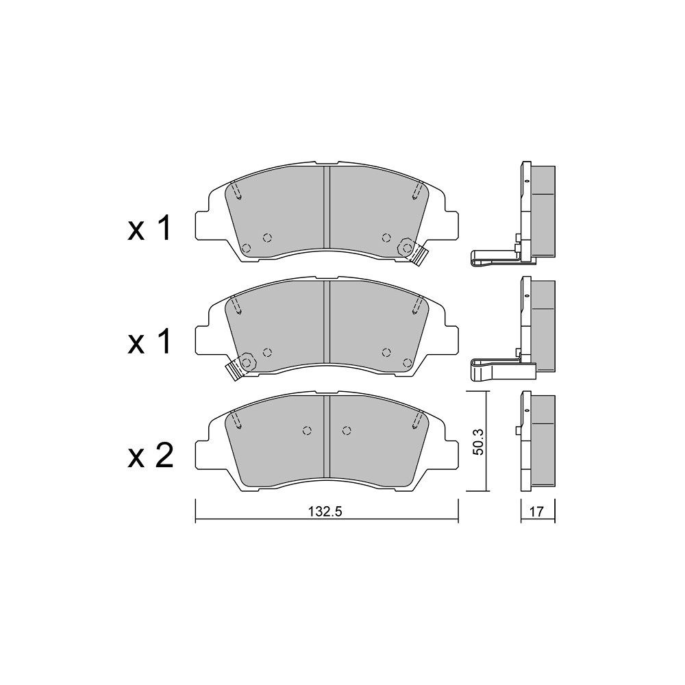 GT2i Club Front brake pads for HYUNDAI i10 III (AC3, AI3) 1.6 GDI Hybrid 142cv 2019-09-01- - GT-PC10910 - 3666618580500