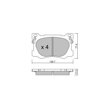 GT2i Club Front brake pads for HYUNDAI Genesis II (DH) 3.8 GDI 335cv 2014-03-01-