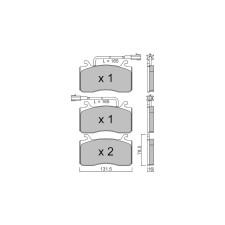 Plaquettes de frein GT2i Club Avant pour ALFA ROMEO Giulia (952) 2.0i 16V 280hp, 2.0i 16V Q4 280hp 16-  Etriers de frein Brembo