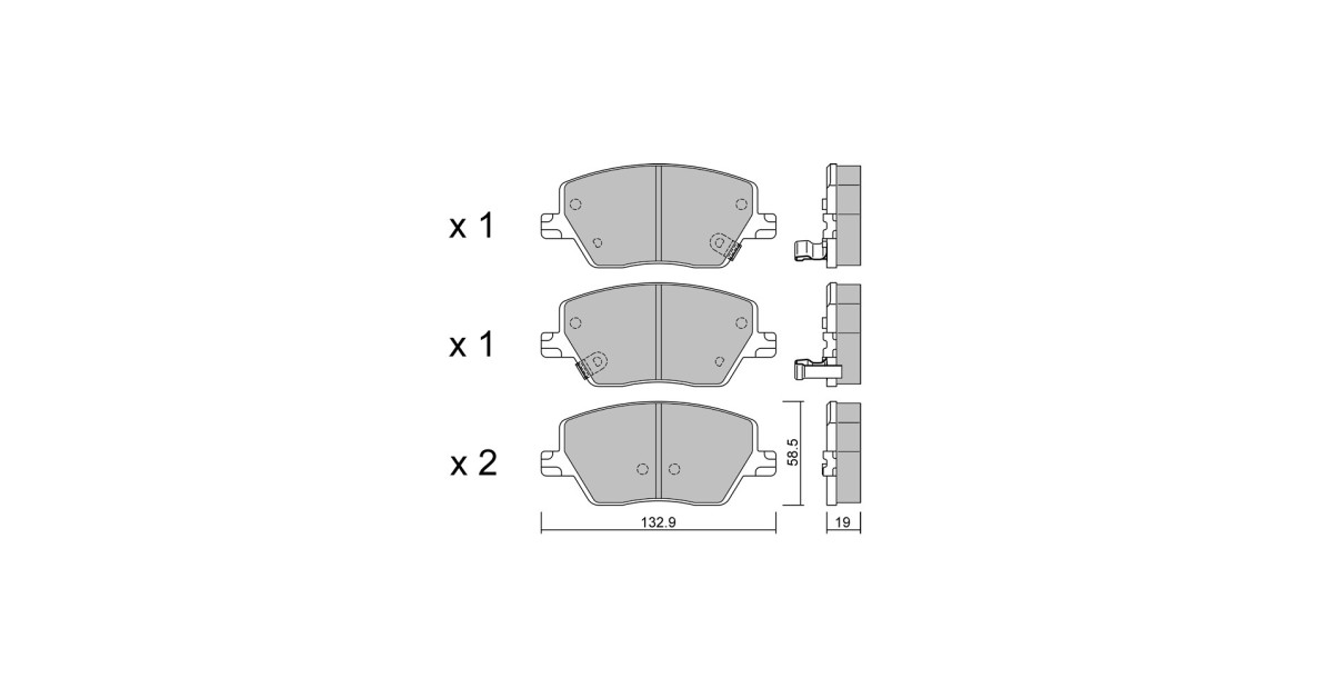GT2i Club Front brake pads for FIAT Tipo II Hatchback (357_) / Egea 1.5 T4 Hybrid 131cv 2016-03-01-