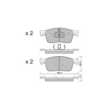 GT2i Club Front brake pads for CITROEN Jumpy III (VA_, VE_) / Dispatch 2.0 BlueHDi 180 177cv 2016-04-01-