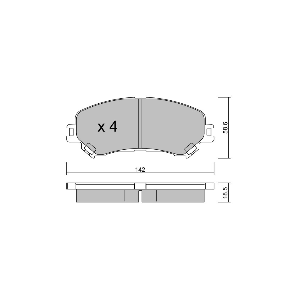 GT2i Club Front brake pads for RENAULT Megane IV Sedan/ Megan Grand Coupe 1.8 TCe 225 225cv 2016-04-01- - GT-PC11110 - 3666618580678