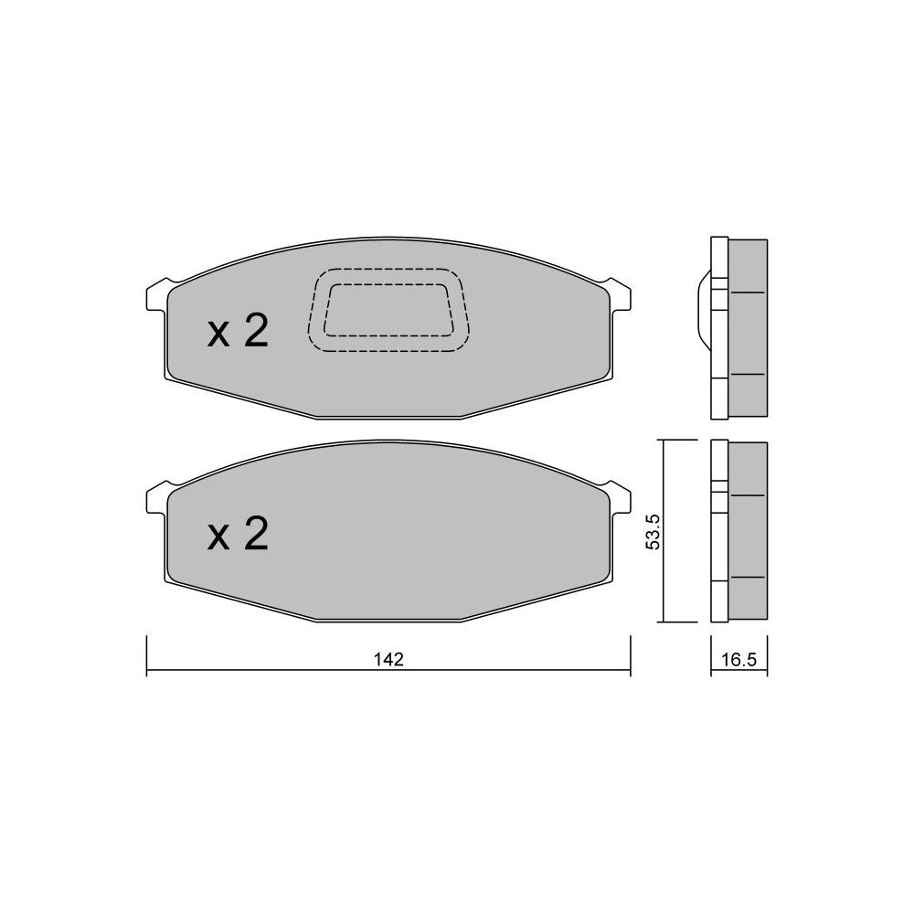 Plaquettes de frein GT2i Club Avant pour NISSAN Patrol III/2 SW (W260) 2.0 D4 191cv 1984-10-01-1998-04-01 - GT-PC1121 - 3666618580777