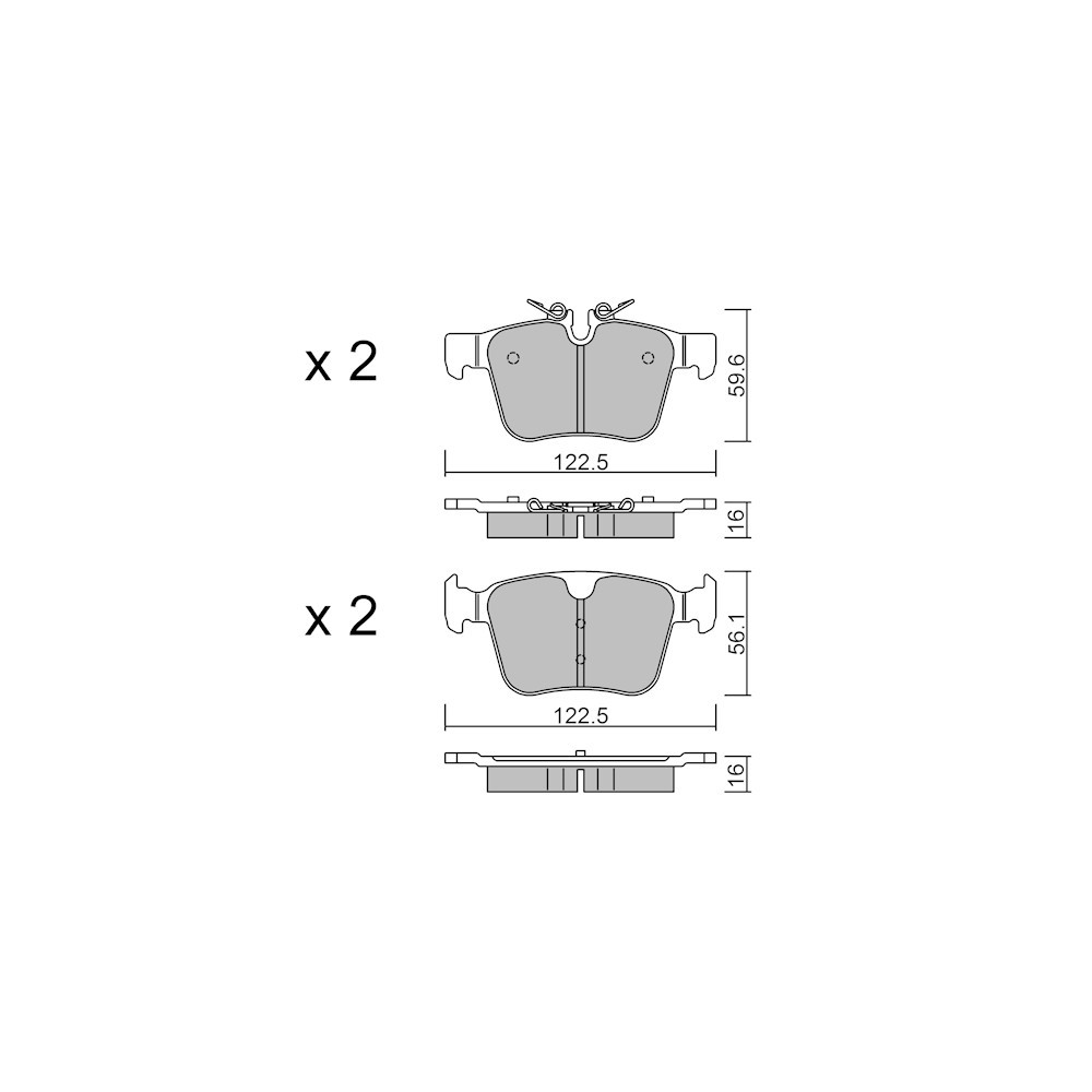 Plaquettes de frein GT2i Club Arrière pour VOLVO V90 II SW (235) T8 Plug-in Hybrid AWD 463cv 2016-03-01- - GT-PC11220 - 3666618580807