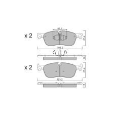 Plaquettes de frein GT2i Club Avant pour LAND ROVER Discovery V Sport (L550) 3.0 AWD 340cv 2014-09-01-