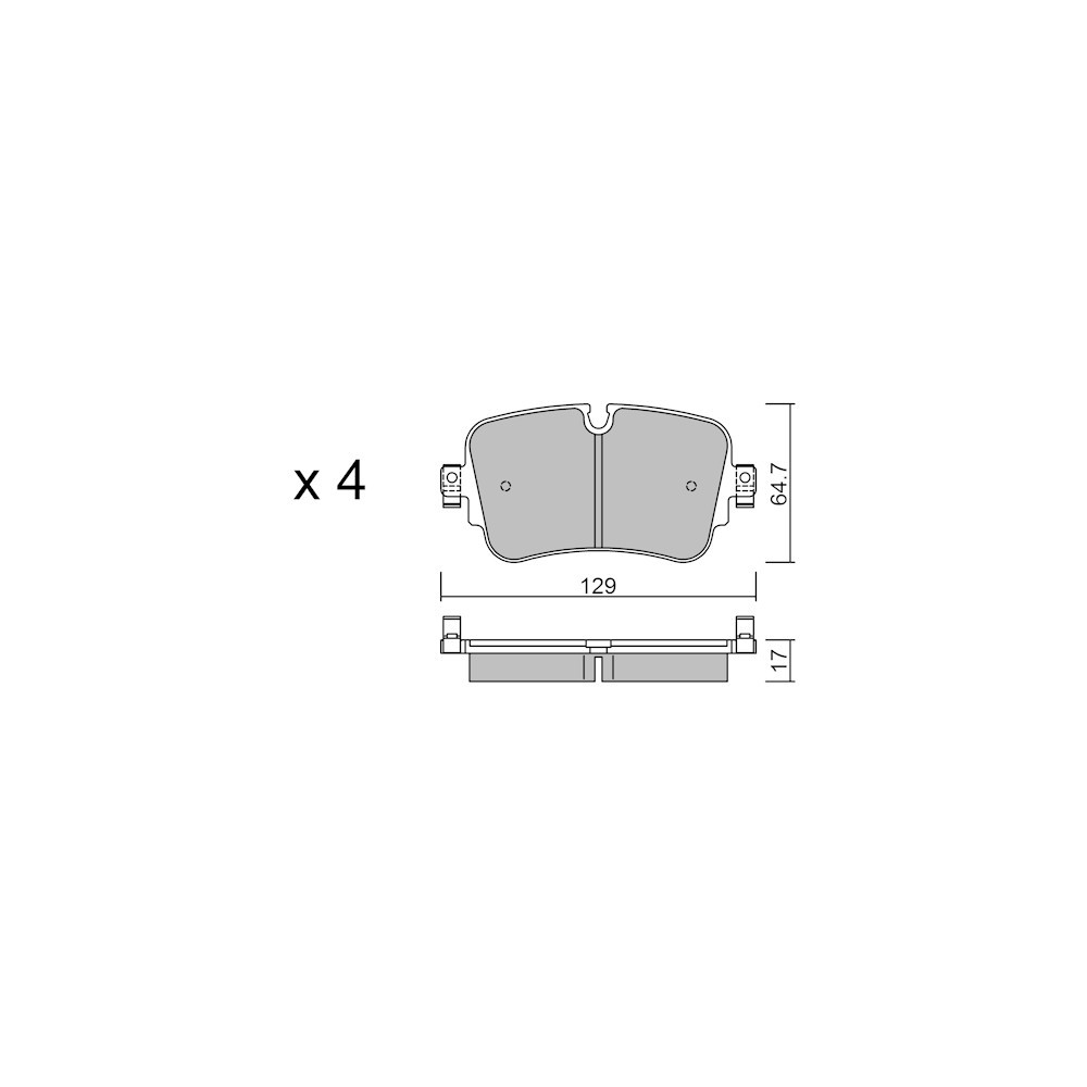 GT2i Club Rear brake pads for AUDI Q7 II (4MB, 4MG) S8 Mild Hybrid quattro 572cv 2015-01-01- - GT-PC11300 - 3666618591056