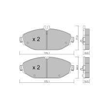 GT2i Club Front brake pads for MERCEDES BENZ CLS (C257) E 500 (212.073) 408cv 2017-12-01-