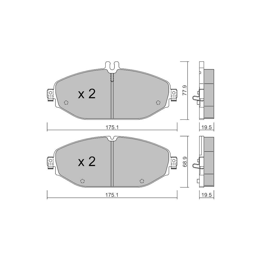 Plaquettes de frein GT2i Club Avant pour MERCEDES BENZ CLS (C257) E 500 (212.073) 408cv 2017-12-01- - GT-PC11320 - 3666618580913