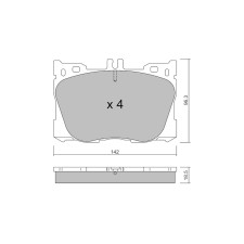Pastiglie freno anteriori GT2i Club per MERCEDES BENZ Classe C IV Cabrio (A205) EQC 400 4-matic 408cv 2016-06-01-2023-04-01