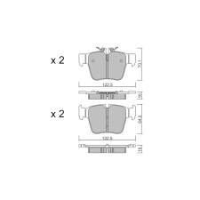 GT2i Club Rear brake pads for MERCEDES BENZ Classe C IV (W205) AMG C 43 4-matic (205.264) 391cv 2013-12-01-